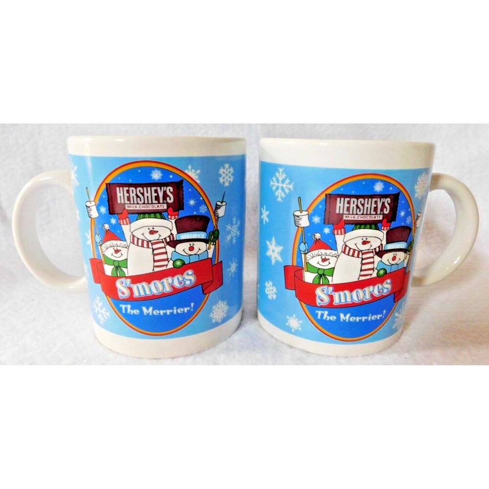 Hershey Mug Smores Snowmen Coffee Hot Chocolate Cocoa Cup Christmas Holiday 12oz